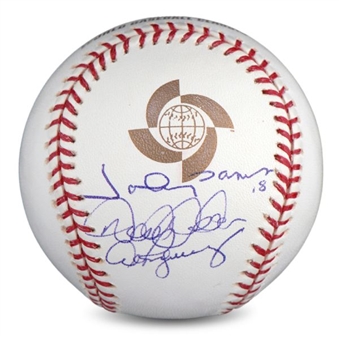 2006 World Baseball Classic Baseball Signed By Jeter, Rodriguez and Damon